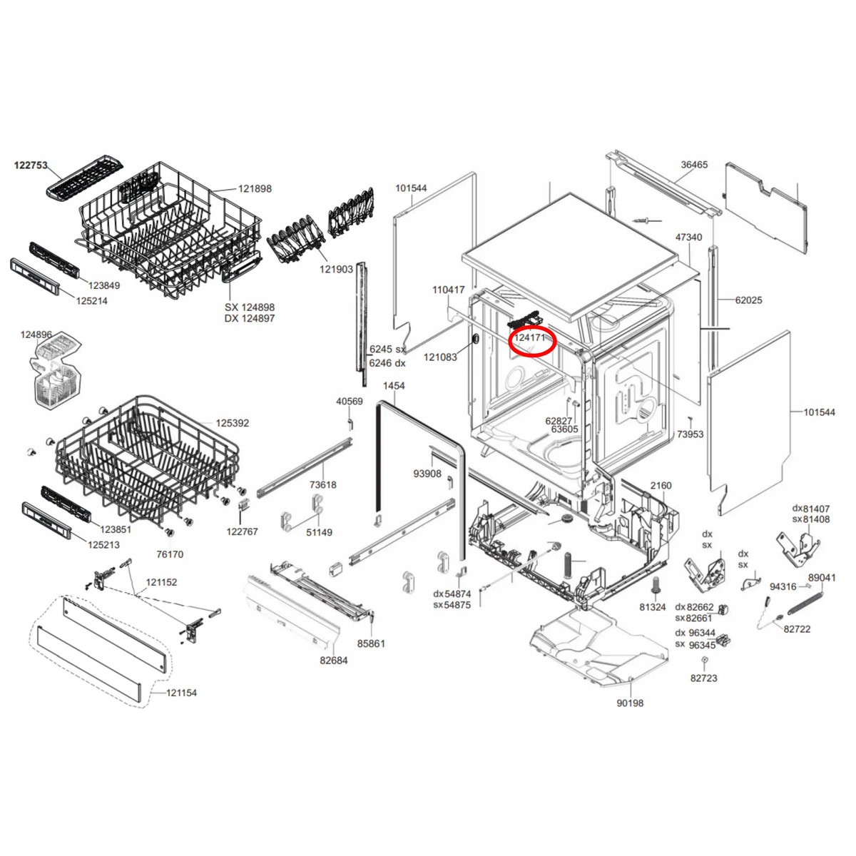 690074493 Smeg Dishwasher Door Lock & Spacer Kit – 697690348 Smeg Parts Australia