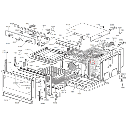 754131959 Smeg, Whirlpool 700Mm Oven Door Seal 580Mm x 320Mm - SE264, 481246818111, 754130475 - Smeg Parts Australia