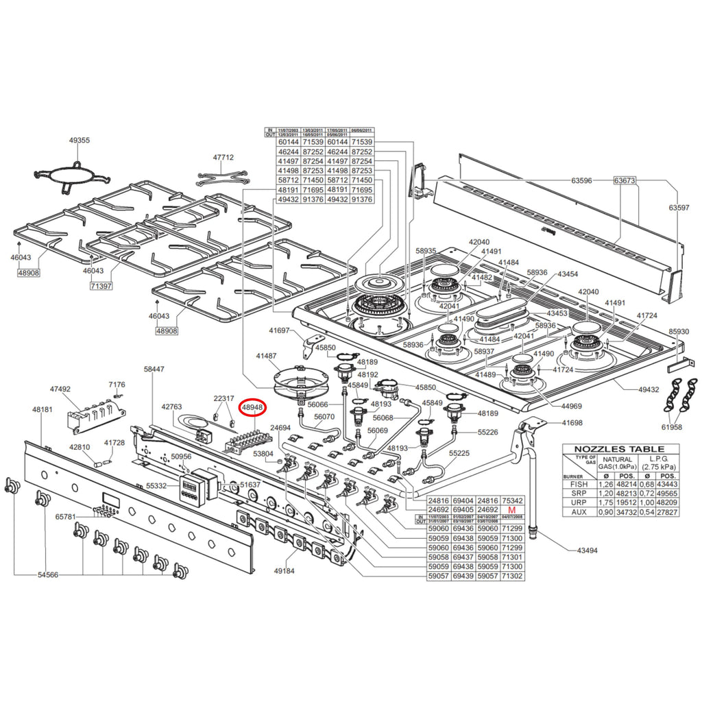 811730227 Smeg Oven Function Selector Switch Smeg Parts Australia
